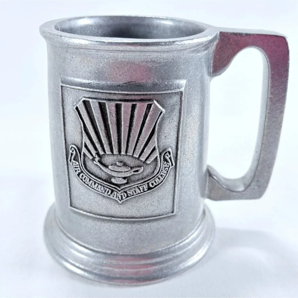Vintage 1978 Wilton Armetale Pewter Air Command Staff College‎ Beer Stein Mug